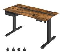 VASAGLE Bureau Électrique Réglable en Hauteur, Bureau Assis-Debout, Surface 60 x 140 cm, Réglable en Continu, Fonction Mémoire de 4