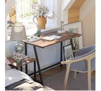 VASAGLE Table Informatique, Table d’Ordinateur, Cadre en Acier, Dessus de Table Rustique, Montage Facile, 50 x 100 x 75 cm, Style Industriel, Marron Rustique et Noir LWD40X