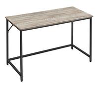 VASAGLE Bureau, Table, 120 x 60 x 75 cm, Assemblage Simple, Métal, Style Industriel, Grège et Noir LWD039B02