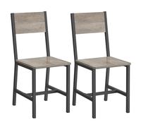 VASAGLE Chaise Salle à Manger Lot de 2, Cadre en Acier, Style Industriel, pour Salle à Manger, Salon, Cuisine, Grège Chiné et Gris Mat LDC092G01