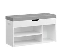 VASAGLE Custos Collection - Bibliothèque en Bois, Étagère de Rangement, Meuble de Rangement Cube, pour Salon Bureau, Blanc Nuage et Gris Tourterelle LHS030WB04