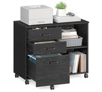 VASAGLE Custos Collection, Support d'Imprimante, 3 Tiroirs, Meuble de Rangement