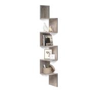 VASAGLE Étagère d’Angle Murale, Étagère de Rangement à 5 Niveaux, Étagère à Plantes, pour Chambre à Coucher, Salon, Salle de Bain, Bureau à Domicile, Grège Chiné