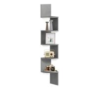 VASAGLE Étagère d’Angle Murale, Étagère de Rangement à 5 Niveaux, pour Chambre à Coucher, Salon, Salle de Bain, Bureau à Domicile, Gris Tourterelle LBC072G49