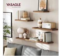 VASAGLE Étagère Murale, Tablette Flottante, 40 x 20 x 3,8 cm, en MDF, pour Salon, Cuisine, entrée, Chambre, Salle de Bain LWS24BX