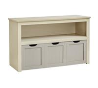 VASAGLE Meuble de Rangement pour Jouets, Étagère pour Enfants, Armoire, Commode, avec 3 Rangements à roulettes, pour Salon, Chambre, Salle de Jeu, 30 x 102 x 60 cm, Beige Sable LHS380K01