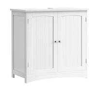 VASAGLE Meuble sous Lavabo, Meuble de Salle de Bain, Placard sous Vasque, avec 2 Portes, Étagère Réglable, Beaucoup d’Espace de Rangement, Style Moderne, 40 x 70 x 70 cm, Blanc Nuage BBC011W01