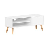Meuble Tv Lowboard Meuble Tv Pour Tv Jusqu'à 55 Pouces 120 Cm Meuble Tv Pour Salon Design Industriel Blanc