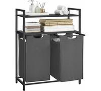 Vasagle Ovules Lonels 2 x 46 l noir/gris panier à linge