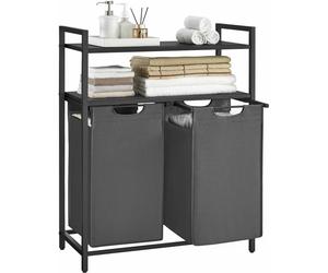 Vasagle Ovules Lonels 2 x 46 l noir/gris panier à linge