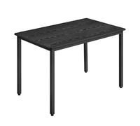 VASAGLE Table à Manger avec 2 Bancs, Ensemble de 3 Meubles | Table de cuisine, 110 x 70 x 77 cm, Noir boisé et Noir mat, Collection BARNET KDT081B02