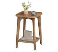VASAGLE Table d'appoint, Petite Table d'appoint carrée avec étagère inférieure, Table de Nuit pour Petits espaces, Salon, Chambre à Coucher, Marron Miel ULET236K01