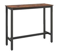 VASAGLE Table de Bar, Table Haute, Table de Salle à Manger, 120 x 40 x 100 cm, avec Cadre métallique, Marron Rustique LBT12X