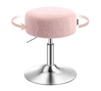 VASAGLE Tabourets de Bar, Lot de 2, Réglables en Hauteur, Pivotants à 360 Degrés, en PU, Coussin Épais, pour Chambre, Cuisine, Salle à Manger, Rose Bonbon ZH2504013