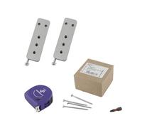 vasalat Connecteur HVP avec sécurité d'excavation 25 x 80 x 12 mm - 2 connecteurs en bois invisibles - Idéal comme connecteur de poutres avec 50 vis Spax T-Star plus & 1 embout TX20