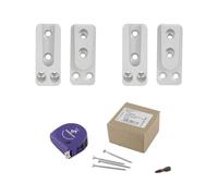 vasalat HVP Connecteur pour charges lourdes 25 x 60 x 12 mm - 2 connecteurs à bois invisibles - Idéal comme connecteur de poutres avec 50 vis Spax T-Star plus et 1 embout TX20