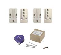 vasalat Lot de 2 connecteurs HVP pour charges lourdes - 40 x 70 x 12 mm - 2 connecteurs en bois invisibles - Idéal comme connecteur de poutre - Avec 50 vis Spax T-Star plus et 1 embout TX20