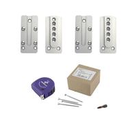 vasalat Lot de 2 connecteurs HVP pour charges lourdes - 40 x 90 x 12 mm - 2 connecteurs en bois invisibles - Idéal comme connecteur de poutre - Avec 50 vis Spax T-Star plus et 1 embout TX20