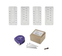 vasalat Lot de 2 connecteurs HVP pour charges lourdes - 80 x 180 x 12 mm - 2 connecteurs en bois invisibles - Idéal comme connecteur de poutre - Avec 100 vis Spax T-Star plus et 1 embout TX20