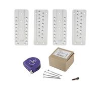 vasalat Lot de 2 connecteurs HVP pour charges lourdes - 80 x 220 x 12 mm - 2 connecteurs en bois invisibles - Idéal comme connecteur de poutre - Avec 100 vis Spax T-Star plus et 1 embout TX20