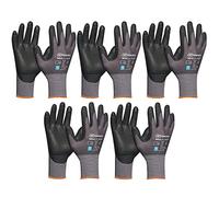 vasalat Multi-Flex 10 Lot de 5 paires de gants de travail pour homme et femme avec picots