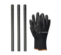 vasalat Tige filetée M8 1000 mm en acier inoxydable A2-70 - Tige filetée avec filetage extérieur DIN 976-1 - Barre métallique de qualité supérieure avec filetage - 3 pièces