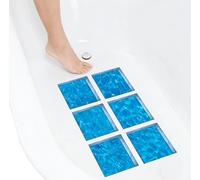 VASANA Lot de 6 stickers muraux antidérapants pour baignoire, piscine, 15 x 15 cm, étanches, 3D, bleu