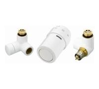 Vasco Jeu de robinets équerre droite avec tête thermostatique blanc 118210200009016