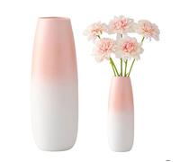 Vase 24x5cm rose dégradé diamètre 5cm forme cylindrique vase céramique objet de bureau décoration intérieure facile à nettoyer