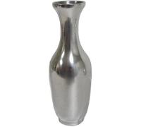 Vase à Fleurs à Poser ou Soliflore en Aluminium Argenté 5,5x5,5x15,5cm