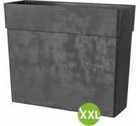 Vase à fleurs Deroma, anthracite, céramique