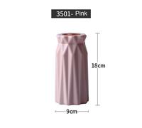 Vase À Fleurs En Plastique Imitation Céramique Origami, Décoration De Style Nordique Pour La Maison, Pot De Fleurs, Panier De Fleurs Blanc Vert Rose