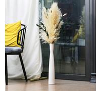 Vase à fleurs grand modèle minimaliste moderne, vase décoratif pour sol convenant pour l'exposition de branches et de fleurs séchées, idéal pour le salon, la chambre, la cheminée et la cuisine, décora