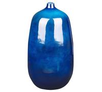 Vase à Fleurs Haut de Forme Allongée 45 cm en Terre Cuite Bleu Foncé Vitoria