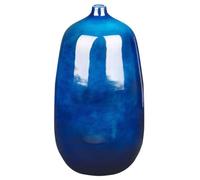 Vase à Fleurs Haut de Forme Allongée 45 cm en Terre Cuite Bleu Foncé Vitoria