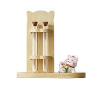Vase À Moustaches pour Chat - Bouteille Souvenir en Verre À Double Tube avec Couvercle en, Mini Support D'affichage Décoratif, Charmant Conteneur De Mémoire pour Animaux De Compagnie, Élégant AC