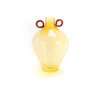 Amadeus Vase amphore en verre - Ambre