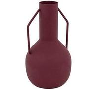 vase anses métal 11x11x20cm ru nérique 204214 Rouge G
