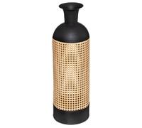 Atmosphera – Vase Arbela – en métal, cannage – Noir – H61 cm