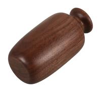 Vase Artisanal en Bois Foncé Noyer, Style Chinois pour Fleurs