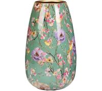 Vase avec impression florale 30 cm vert - H & S COLLECTION