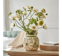 Vase Avignonel crème/vert H/Ø env. 15/15 cm