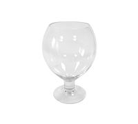 Vase ballon en verre 18 x 25 cm sur pied - Transparent - Taille Unique
