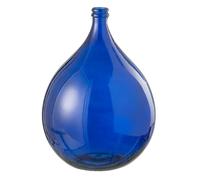Vase Ballon en Verre Stripe 56cm Bleu