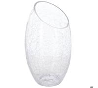 Atmosphera - Vase bombé - Verre craquelé - H23 cm