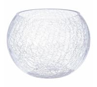 Atmosphera - Vase Boule - Verre craquelé - H15 cm