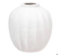 Vase boule ""Amia"" céramique blanc H28cm - Atmosphera Créateur d'intérieur