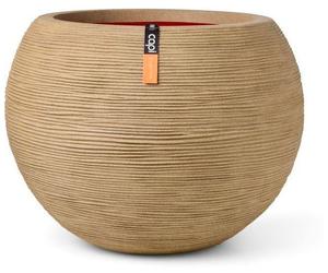 Vase Boule CAPI EUROPE Rib NL, 40 x 32 cm, Beige, Intérieur Extérieur