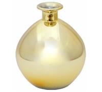 Vase Boule - CHAKS - Ø12,5 x 14,5 cm - Métallisé Or - Verre - Design Contemporain