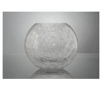 Vase boule craquelé 20 cm - - Transparent - Verre